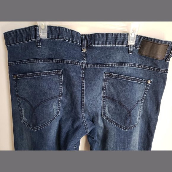 Calvin Klein 5 Pocket Slim Fit Distressed Jeans - Picture 9 of 13